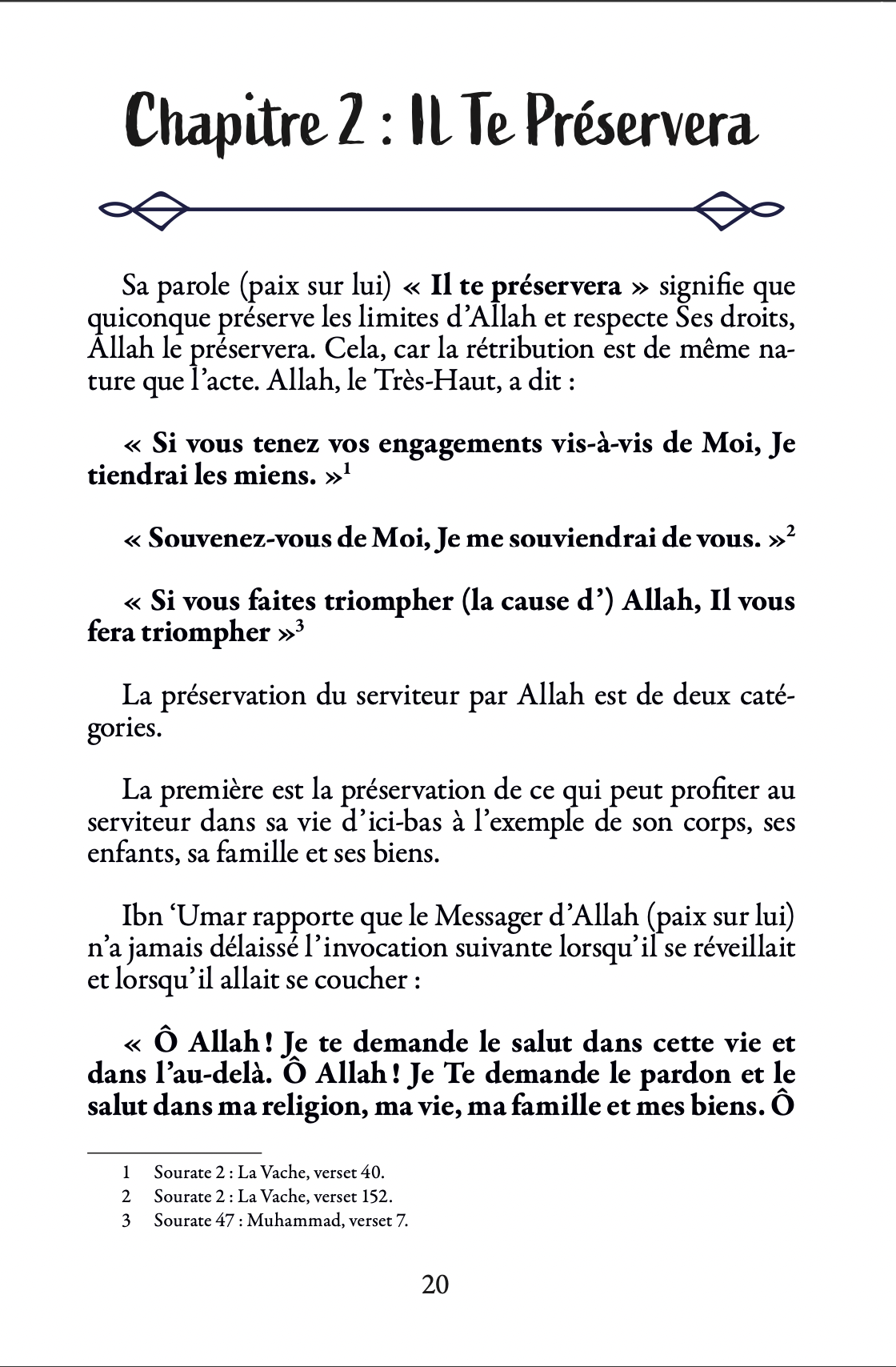 Conseils du Prophète