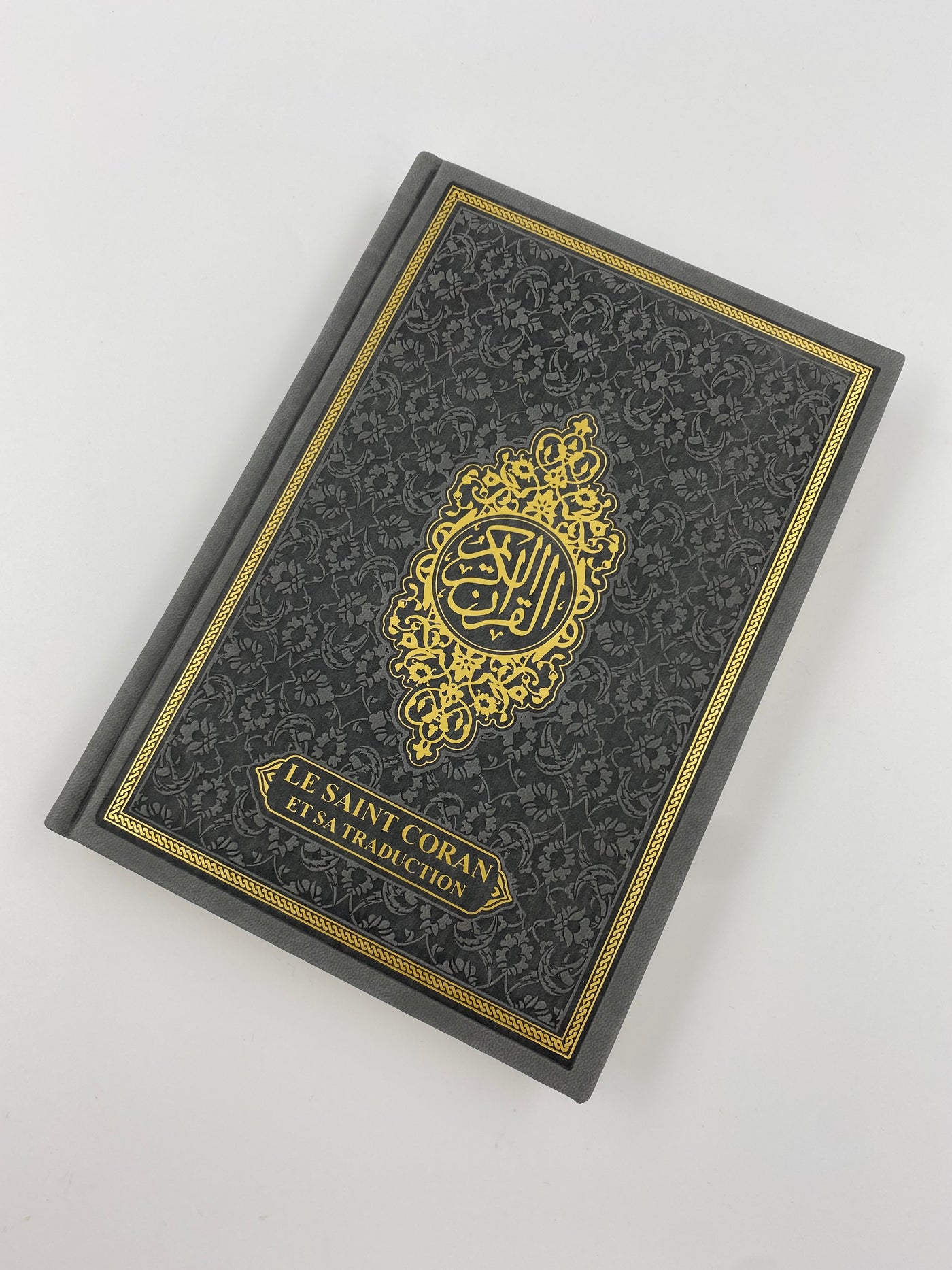 Le noble coran Gris Français-Arabe