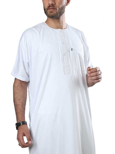 Qamis Blanc manche courte